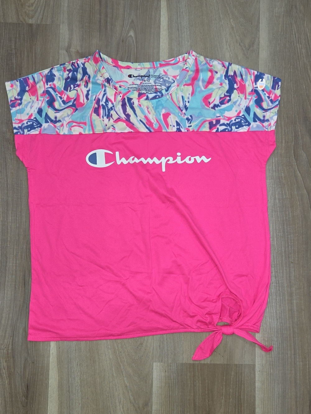 •Champion• Little Girls Tied Up Pink Athletic Top